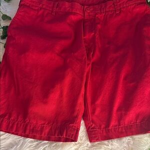 Lacoste Men's Bold Red Flat Front Shorts